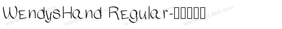 WendysHand Regular字体转换